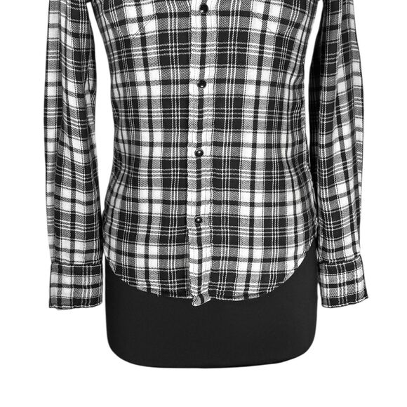 Polo Ralph Lauren Womens Button Up Shirt Plaid Flannel Western Snap Button Top 2 - Picture 8 of 9